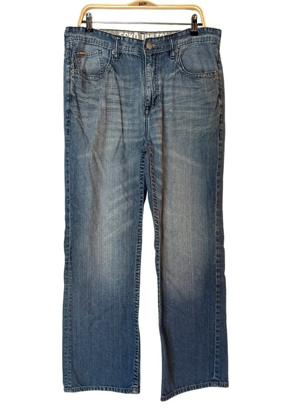 Ecko Unltd Men's Relaxed Fit Blue Denim Jeans Size 36